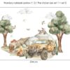 Naklejki na ścianę 4x4 offroad dla dzieci