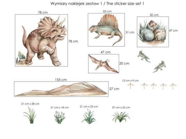 Triceratops naklejki na ścianę