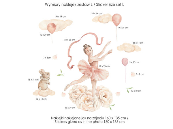 Tańcząca baletnica rozmiar L