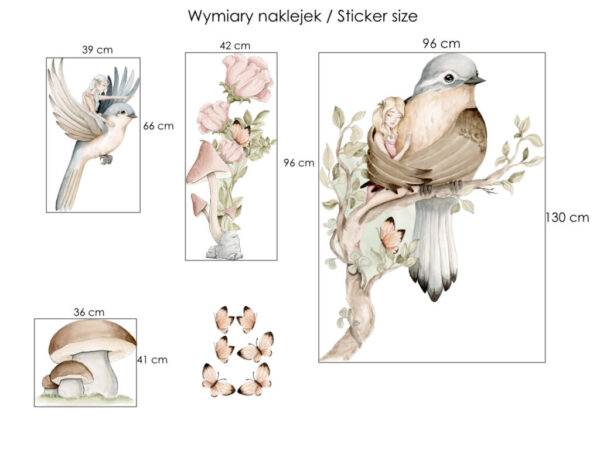 Naklejki Calineczka wśród przyjaciół