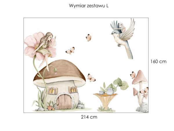 Zestaw naklejek z Calineczką