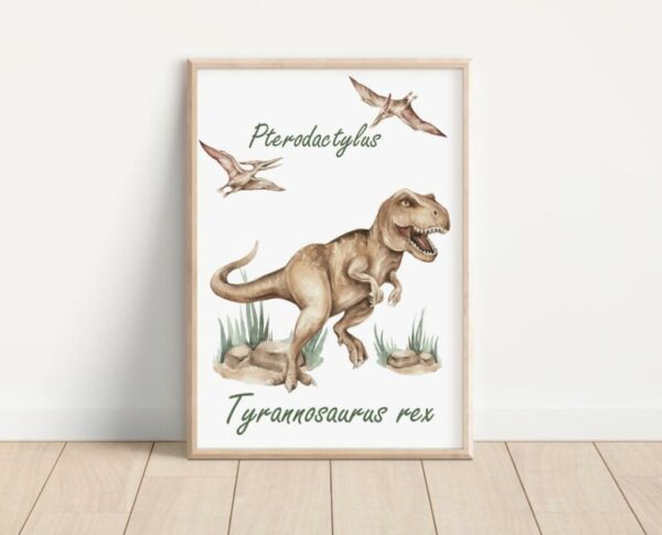 Plakat tyranozaur