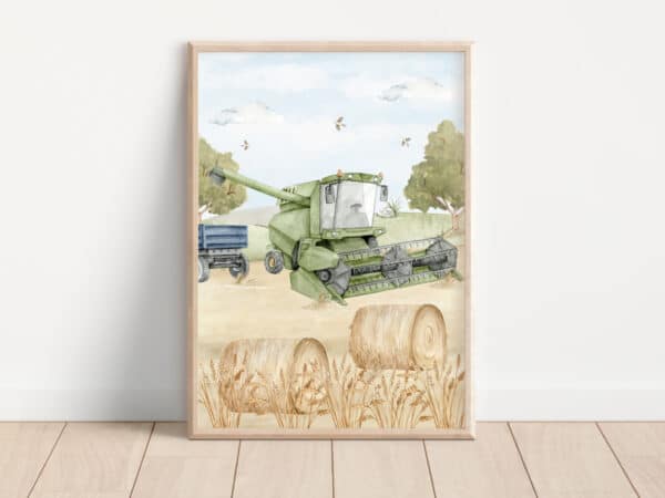 Plakat kombajn na polu