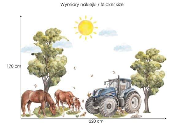 Traktor na polnej drodze