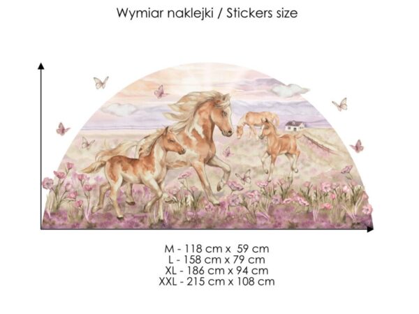 Wymiary naklejki za łóżko