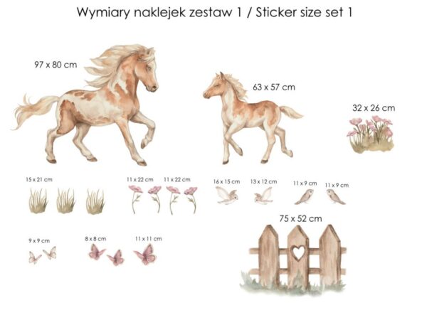 Wymiary naklejek na ścianę