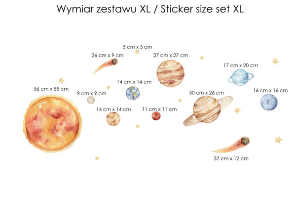Naklejki na ścianę z planetami