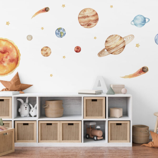Naklejki na ścianę z planetami