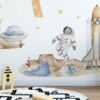 Naklejki kosmiczne astronauta i rakiety