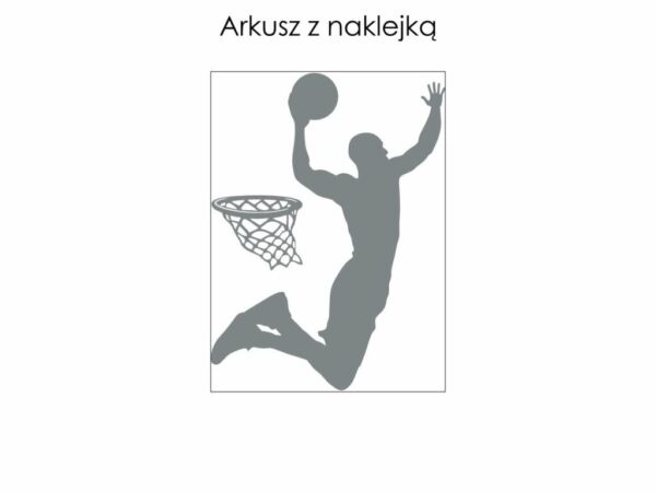 Naklejka na ścianę Koszykarz wykonujący wsad