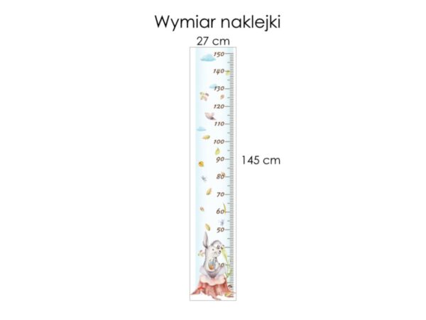 Naklejka miarka wzrostu Królik