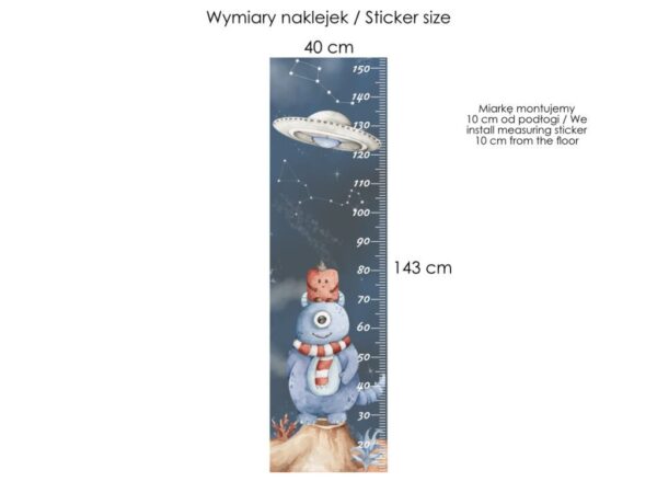 Wymiary naklejki