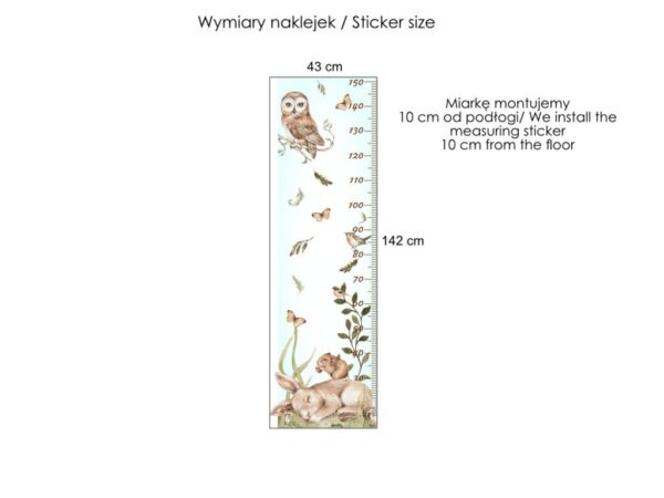 Miarka wzrostu śpiący króliczek