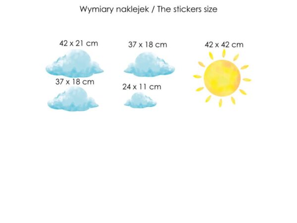 Słońce i chmurki naklejki na ścianę