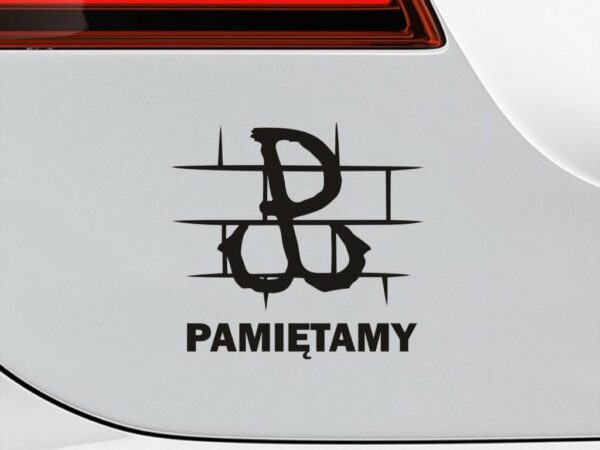 Naklejka patriotyczna na auto, na ścianę Polska walcząca pamiętamy
