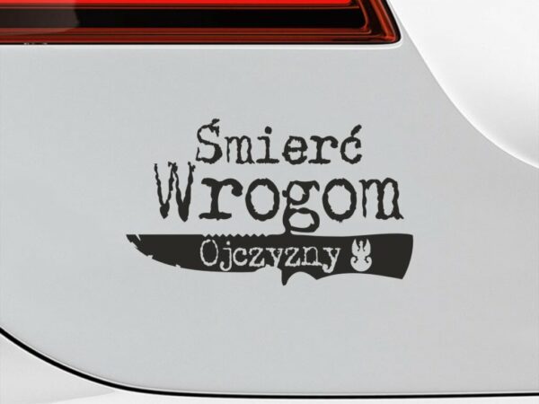 Naklejka patriotyczna Śmierć wrogom ojczyzny