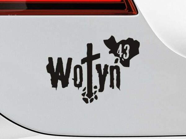 Naklejka patriotyczna na auto Wołyń 1943