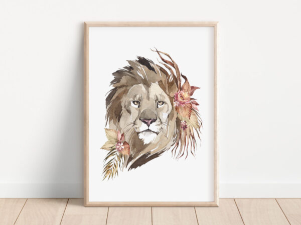 Plakat lew safari