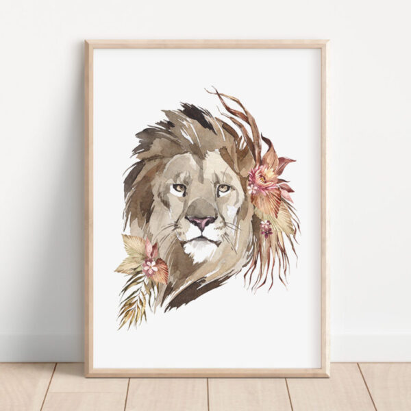 Plakat lew safari