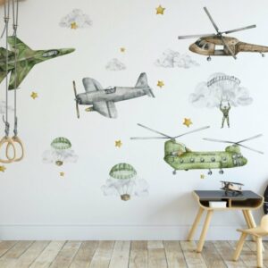 naklejki na ścianę samoloty wojskowe