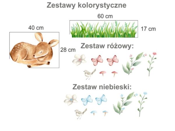 Dekoracyjna naklejka Sarna nad łóżeczko dziecka