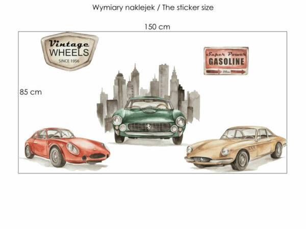 Zestaw naklejek Vintage cars