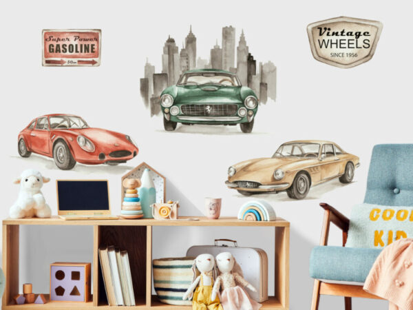 Zestaw naklejek Vintage cars