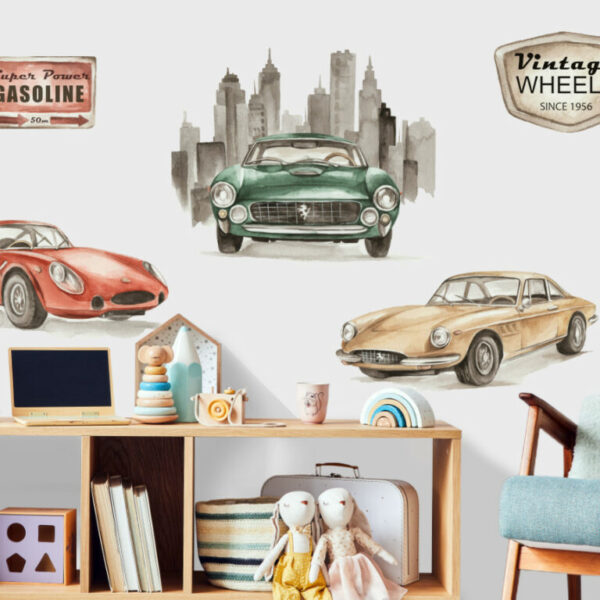 Zestaw naklejek Vintage cars