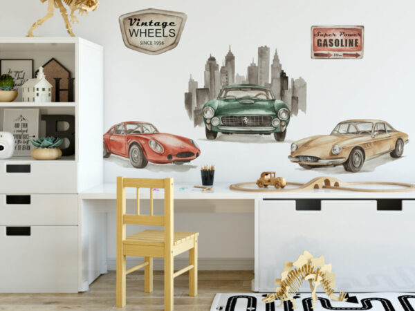 Zestaw naklejek Vintage cars