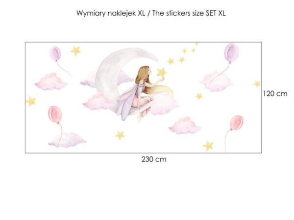 Naklejki na ścianę wróżka XL