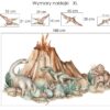 Dinozaury naklejka za łóżko XL