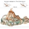 Dinozaury na ścianę naklejka za łóżko